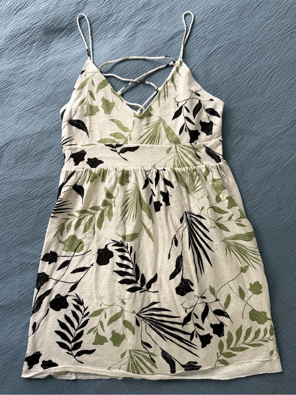 For days Spaghetti Strap Floral Sundress - White & Green